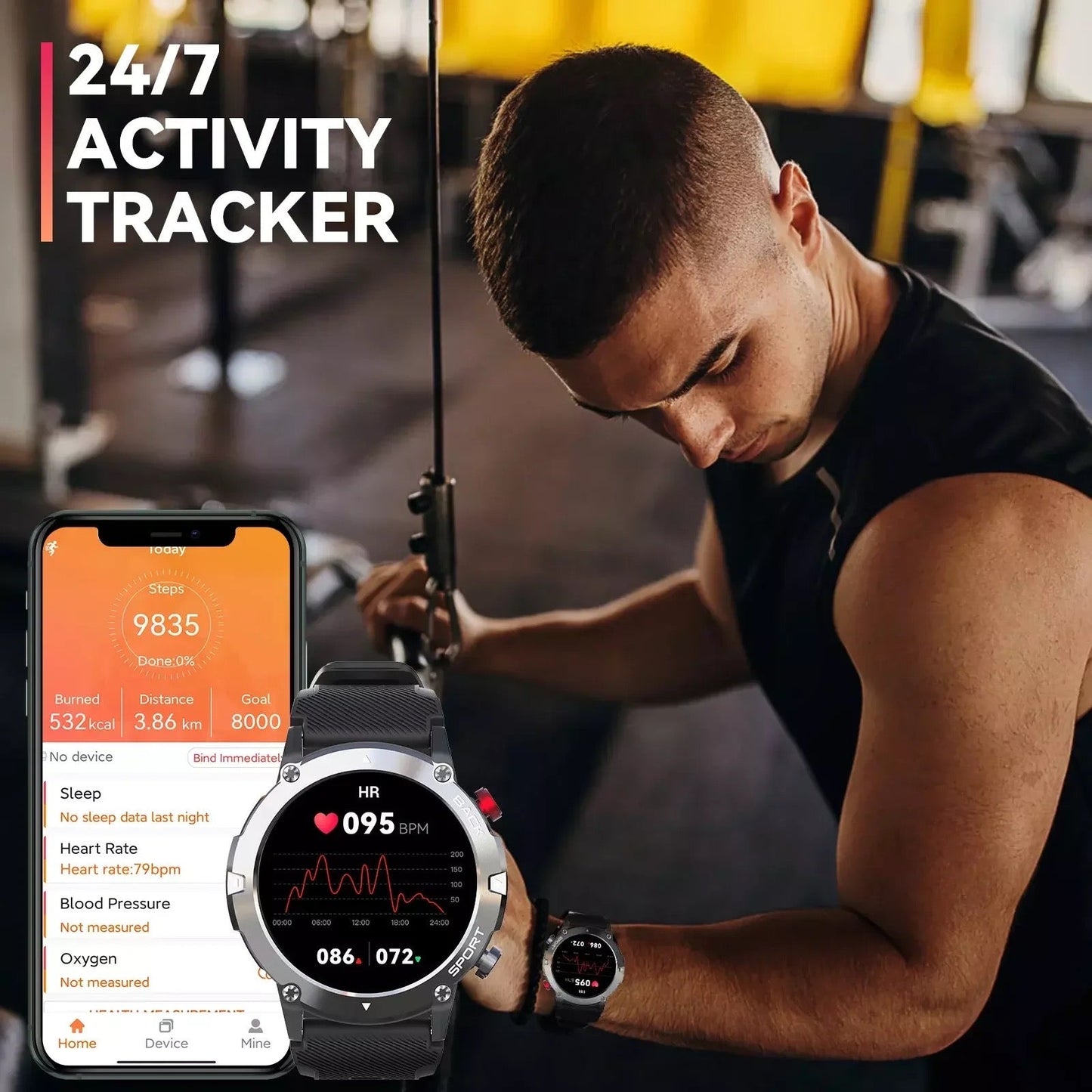 Combo pack Smart Watch With Wireless Earbuds